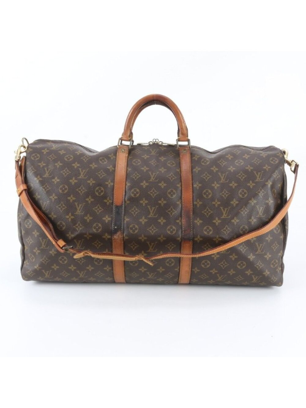 Louis Vuitton Monogram Keepall Bandouliere 60 Leather 2-Way Boston Bag Crossbody